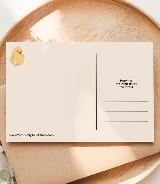 Together, we melt the stress away – Postcard