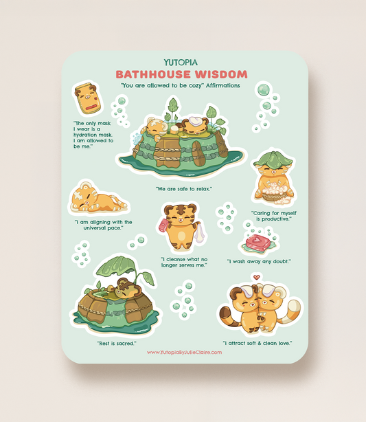 Bathhouse Wisdom Sticker Sheet