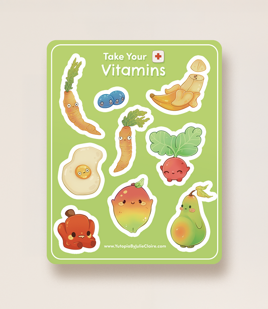 Take Your Vitamins Sticker Sheet