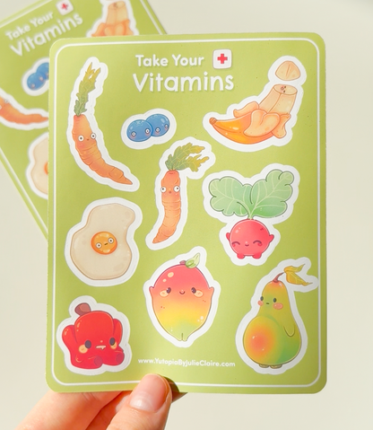 Take Your Vitamins Sticker Sheet