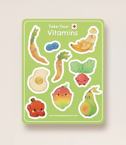Take Your Vitamins Sticker Sheet